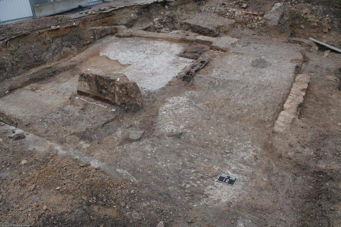 One of the ruined rooms at the site.