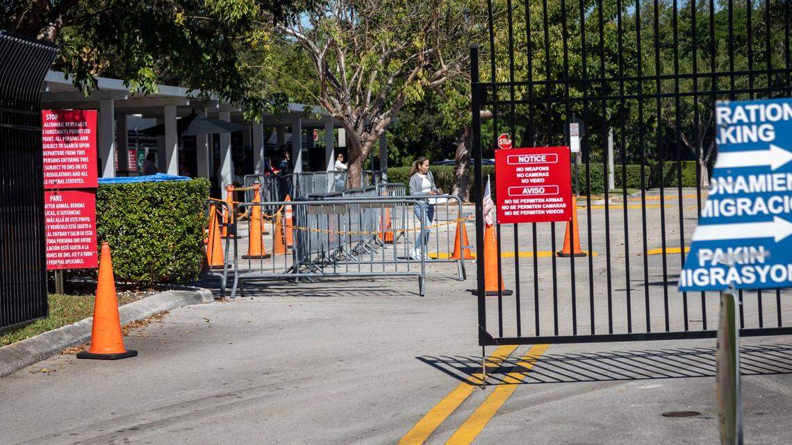 Immigration and Customs Enforcement center in Miramar, Florida.