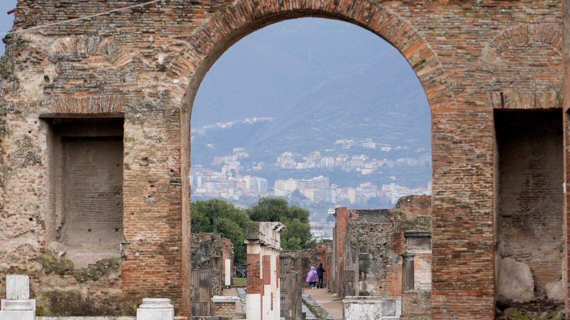 A 2,000-year-old slave bedroom was discovered in Pompeii, officials said. (AP Photo/Gregorio Borgia)
