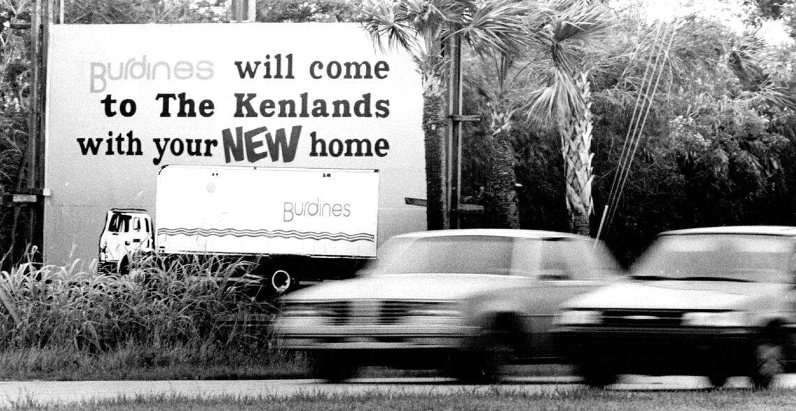 A street advertisement in 1985.