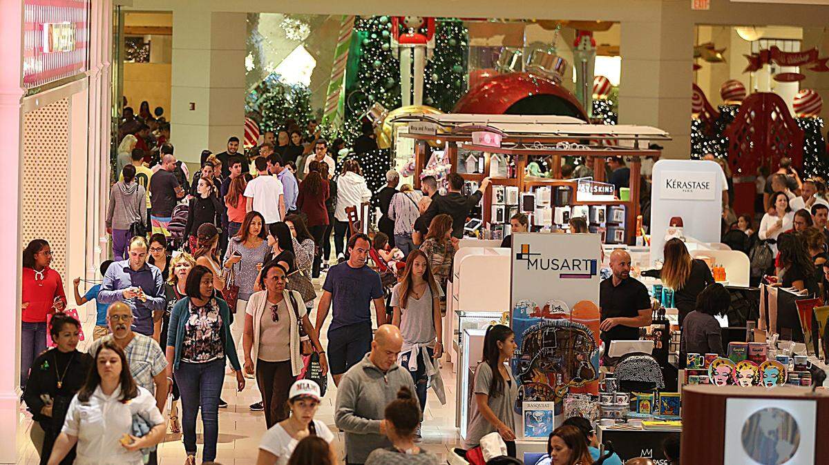 Aventura Mall, pictured above, will open at 8 a.m. Dec. 26, 2018, for after Christmas shopping and returns.