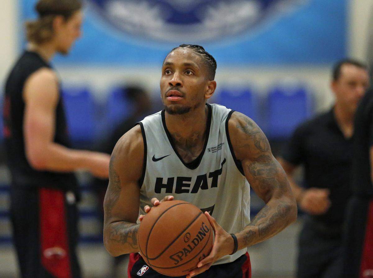 Miami Heat guard Rodney McGruder runs drills during practice on the second day of the Miami Heat training camp in preparation for the 2018-19 NBA season at FAU Arena on Wednesday, September 26, 2018 in Boca Raton, FL.
