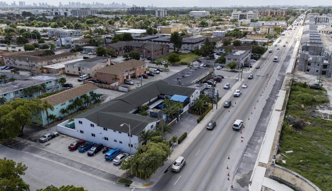 An aerial view of The Palms, an assisted living facility at 3051 East Fourth Ave. in Hialeah. The home, formerly known as Villa Rosa IV, has been cited, under different ownership groups, for 90 violations by health regulators since 2012.