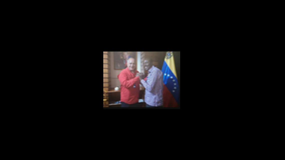 Jean-Charles Moïse with Diosdado Cabello, reputed head of a Venezuelan drug cartel, in an undated photo obtained by the Miami Herald.