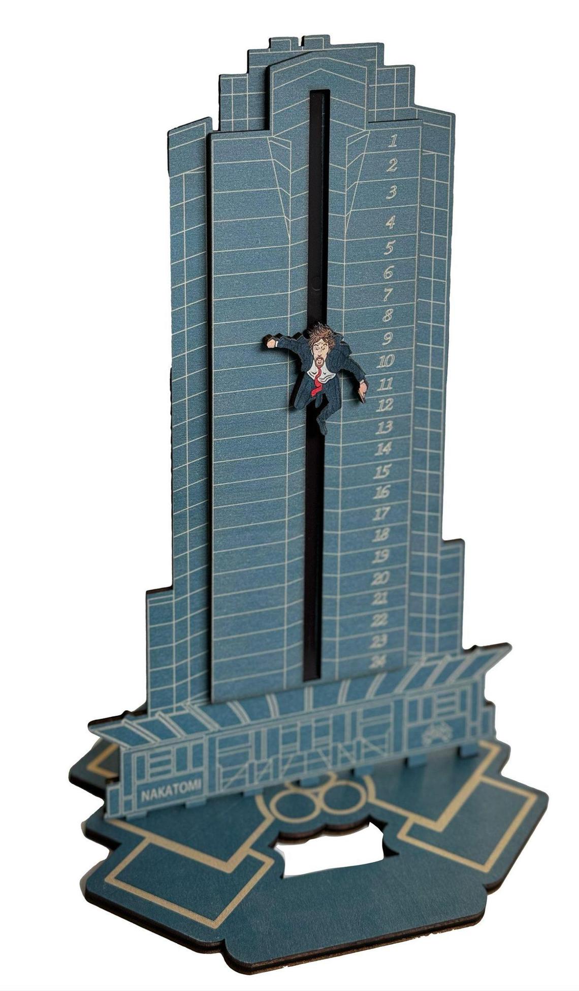 Count down the days to Christmas as Hans Gruber, the criminal mastermind of “Die Hard,” slowly plummets to his doom.