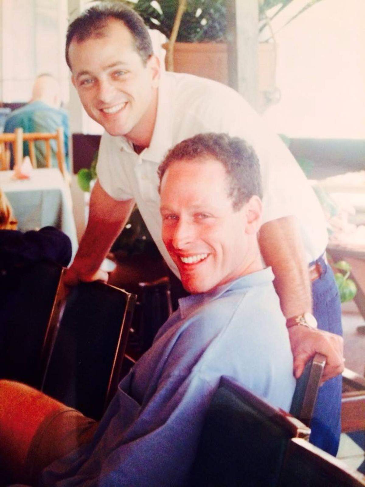 Frankie Kleiman, in background, and Jay Kleiman, are brothers who went missing when Champlain Towers South collapsed early morning on June 24, 2021.