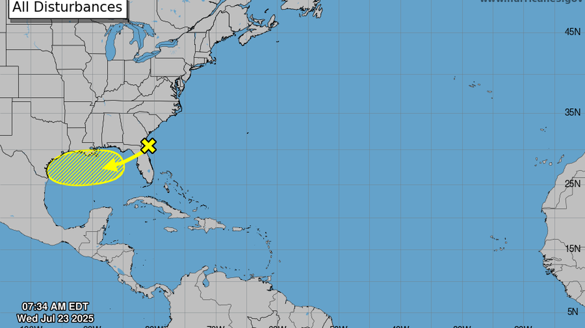 The hurricane center is tracking another tropical disturbance that could cross Florida this week.