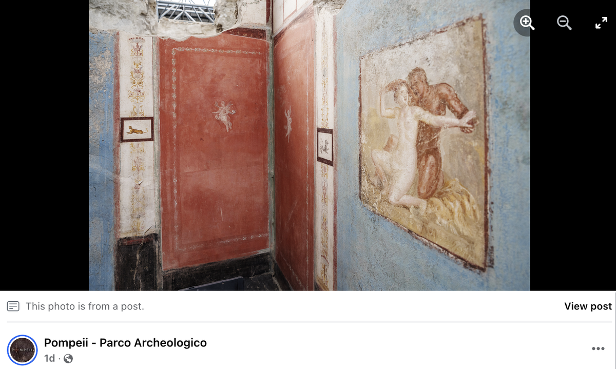The house may be small, but the walls are elaborately decorated.
