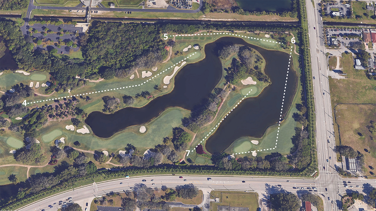 Trump was playing at hole 5 on the eastern part of the Trump International Golf Club, West Palm Beach course when a Secret Service agent spotted an assault rifle sticking out from the bushes near hole 6.
