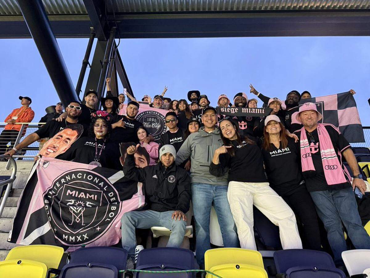 La Familia, Inter Miami’s diehard supporter groups, traveled to Nashville to root for Lionel Messi and his teammates in Game 2 of the MLS Playoffs. Miami lost 2-1. Game 3 will be Saturday in Fort Lauderdale.