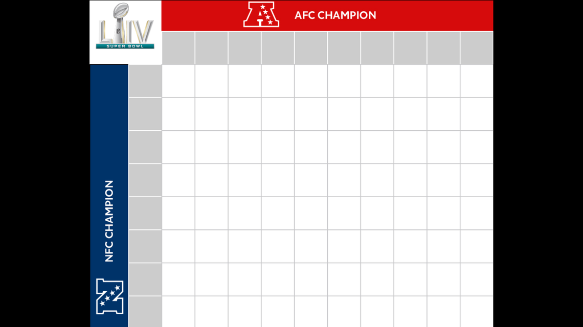 A screenshot of Rocket Mortgage’s Super Bowl Squares Sweepstakes. Rocket plans to give away $50,000 every time a team scores in Super Bowl 54.
