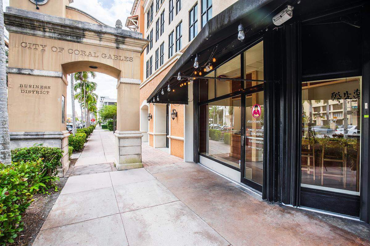 The exterior of Miss Crispy Rice in Coral Gables.