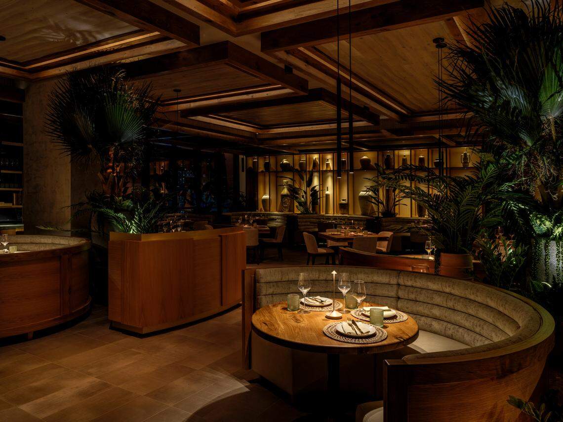 The interior of Casa Madera, which serves coastal Mexican cuisine.