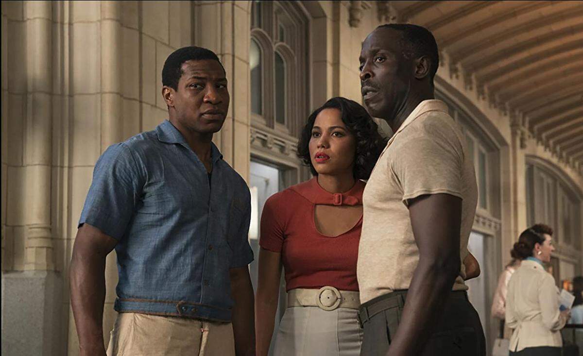 Jurnee Smollett, Michael Kenneth Williams, and Jonathan Majors in Lovecraft Country (2020)