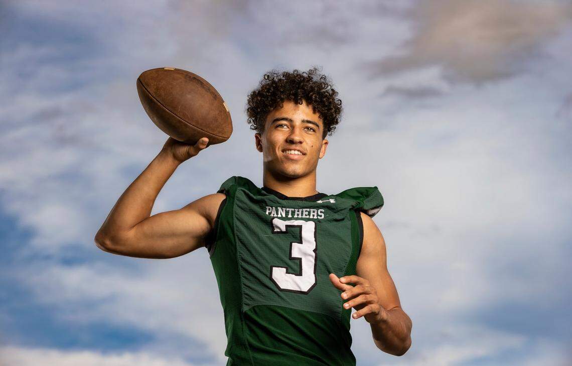 Jordan Faison, Pine Crest School, Football. All-Broward players photographed at Brian Piccolo Sports Park on Thursday, Jan. 5, 2023, in Cooper City, Fla.