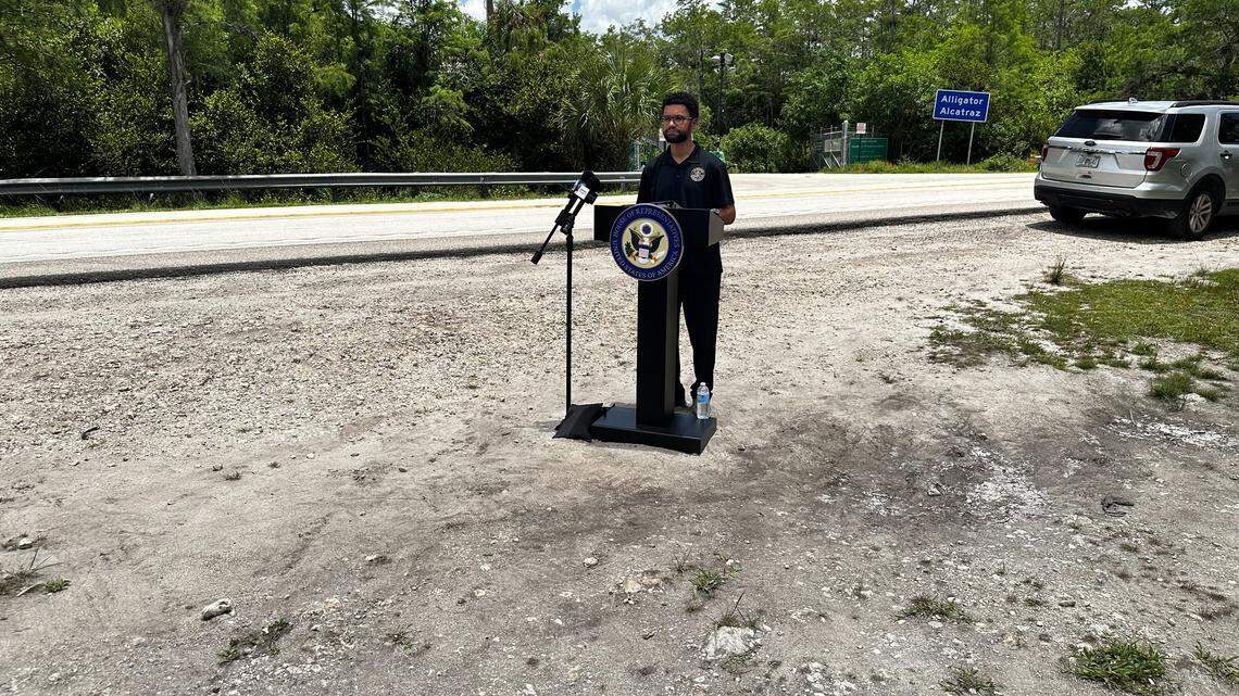 A congressman visited Alligator Alcatraz to see for himself if it’s closing down
