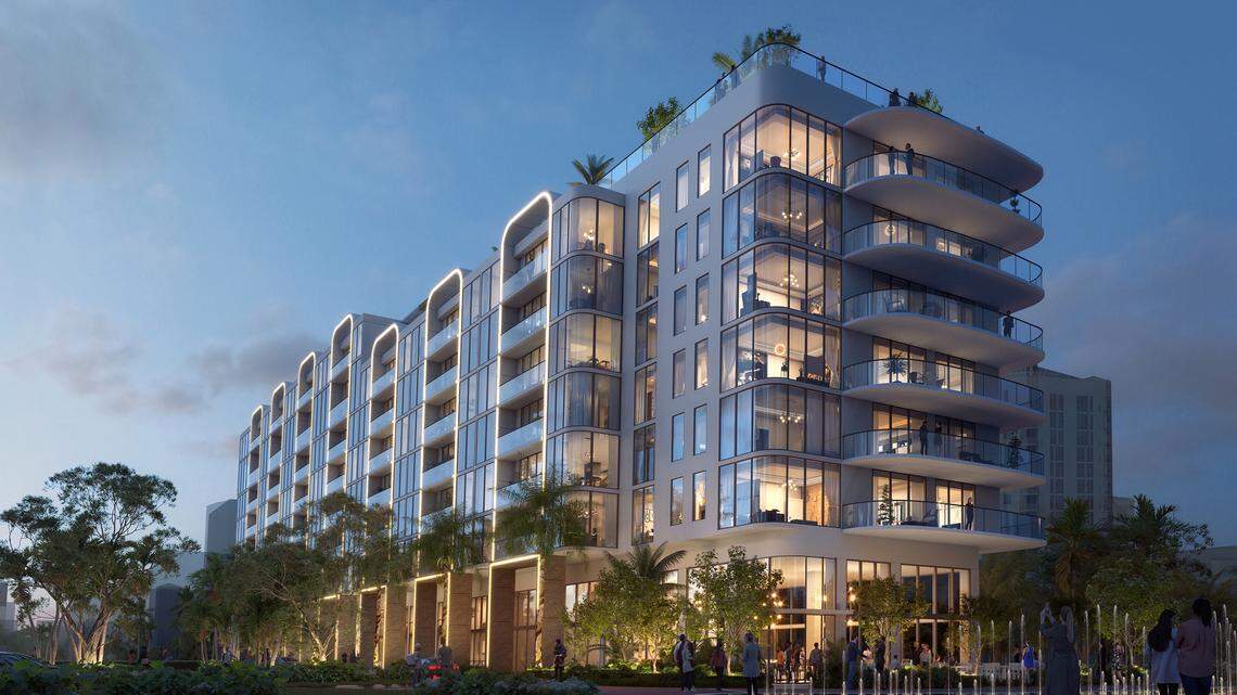 Sixth & Rio, pictured above in a rendering, will add 100 condo residences near the New River in downtown Fort Lauderdale.