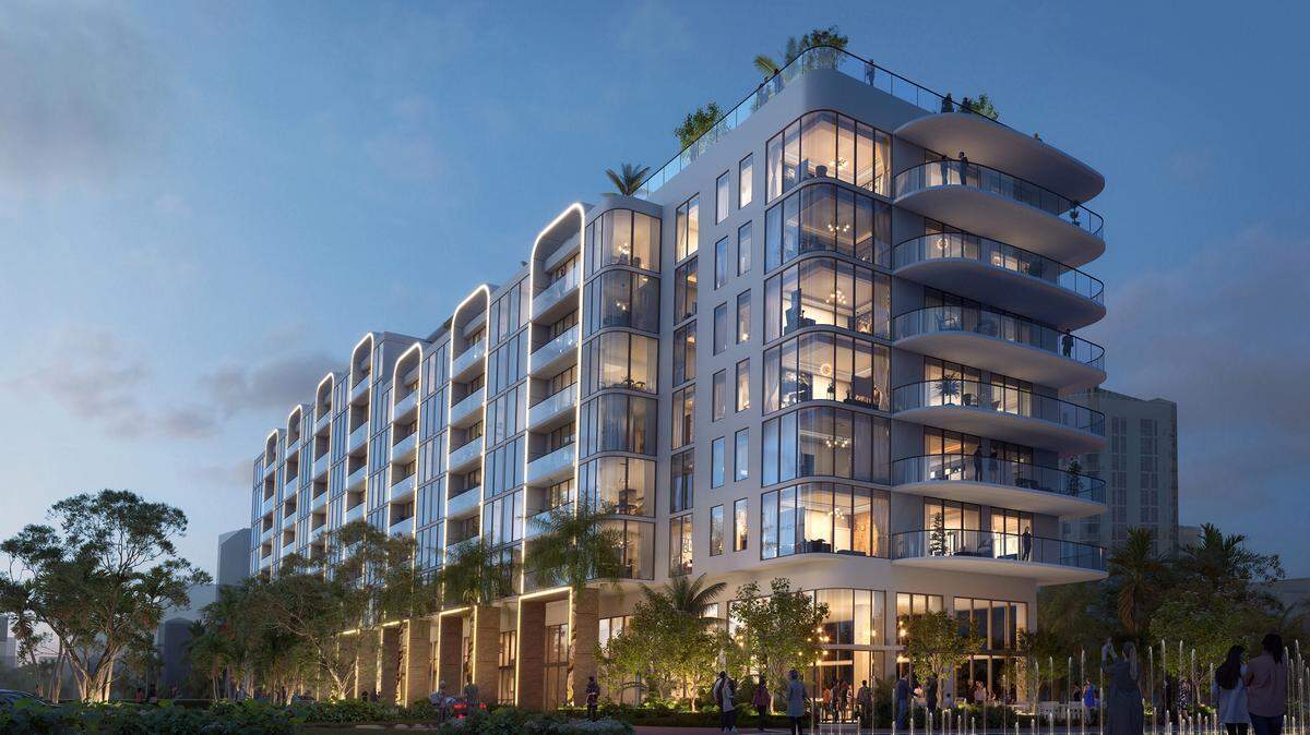 Representación del edificio Sixth & Rio, que tendrá 100 condominios cerca del New River, en el downtown de Fort Lauderdale.