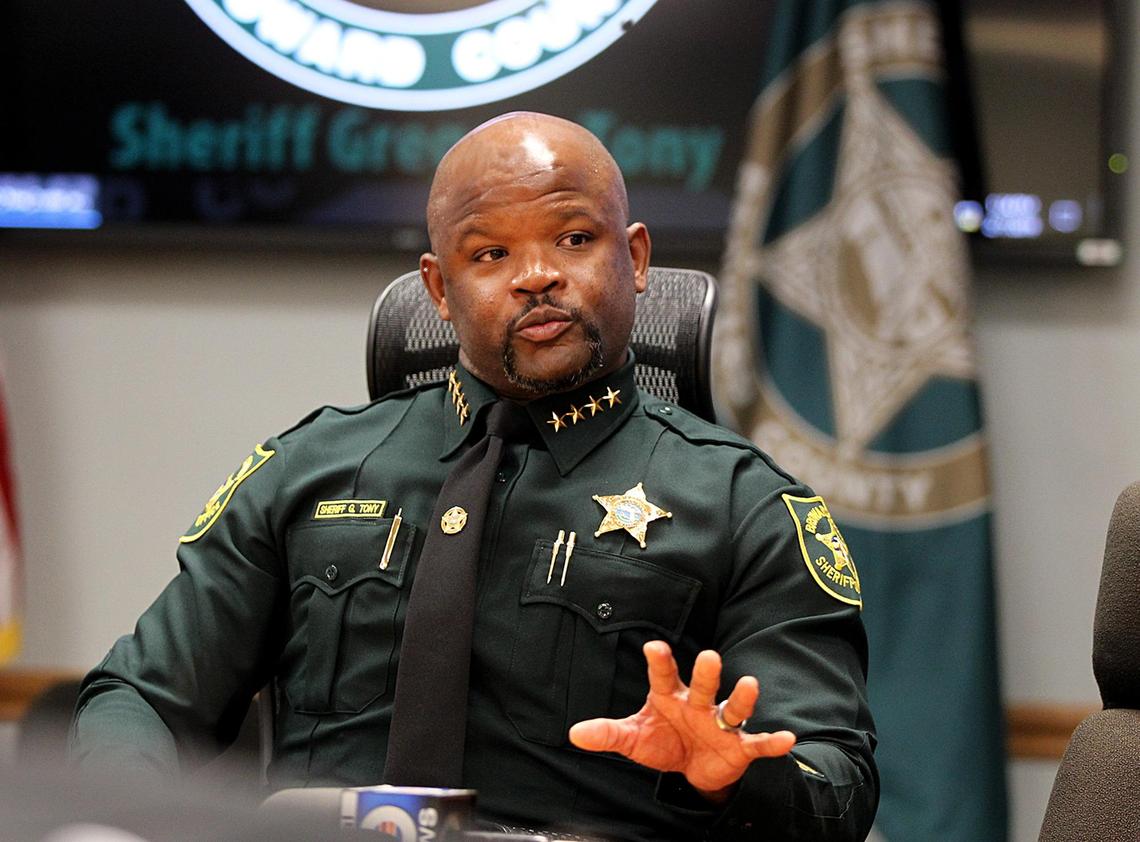 New Broward Sheriff Gregory Tony, appointed by Florida Governor Ron DeSantis, held his first press conference where he exchanged with a group of media outlets and laid out his vision and plans for the Broward Sheriff Office moving forward on Thursday February 07, 2019.