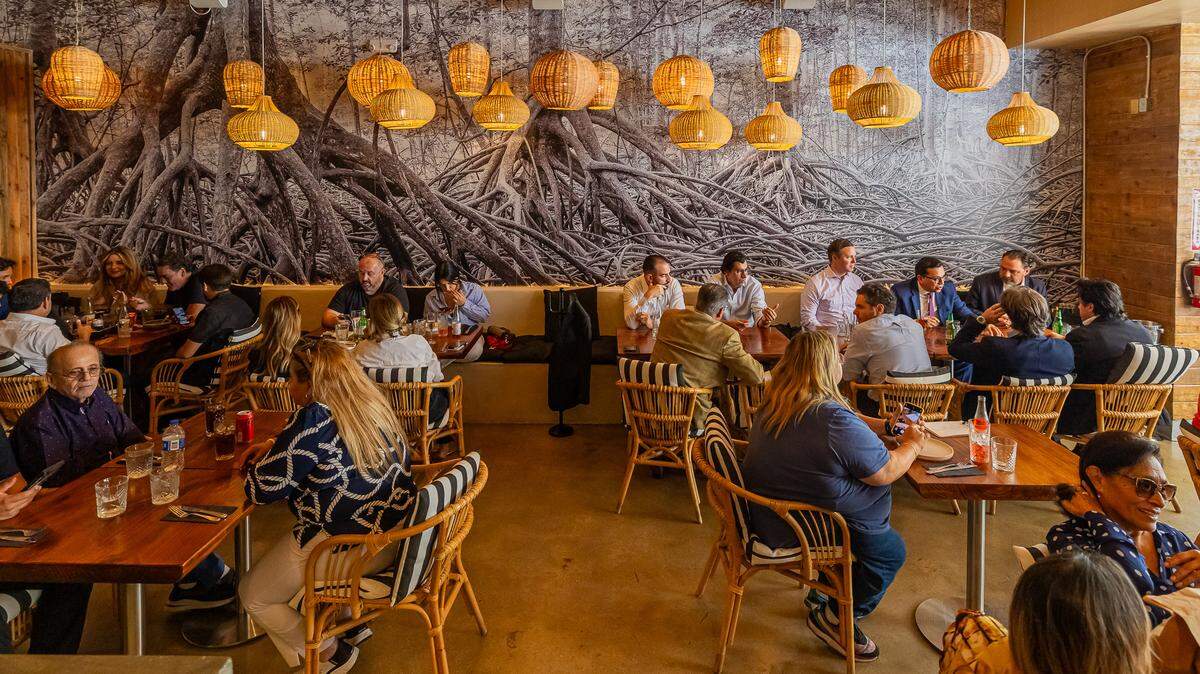 The dining room at La Pata Gorda in Coral Gables.