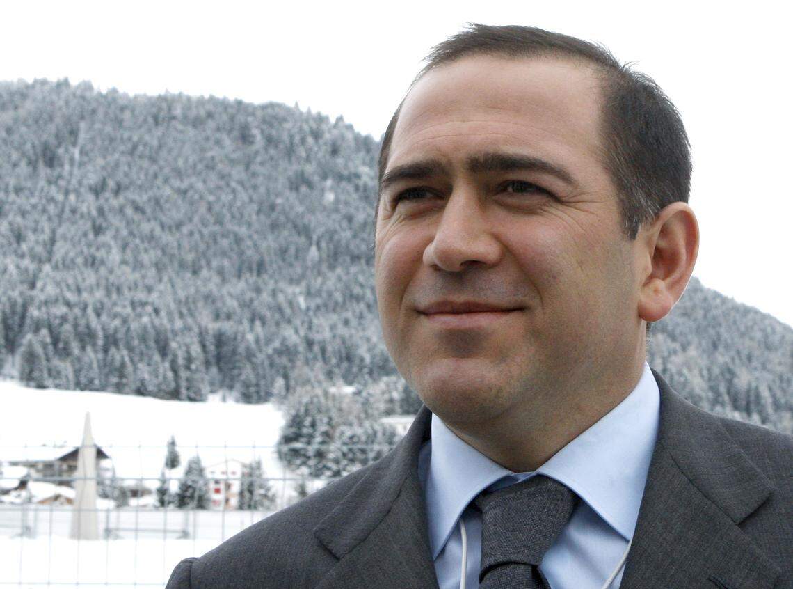 Kremlin aide Ahkmed Bilalov speaks with The Associated Press on the sidelines of the World Economic Forum in Davos, Switzerland, Jan. 26, 2011. In June 2010, Akhmed Bilalov became the Chairman of the Council of Experts attached to Russia’s Ministry of Economic Development, to develop the concept of a tourist cluster known as Vysota 5642 in the North Caucasus.