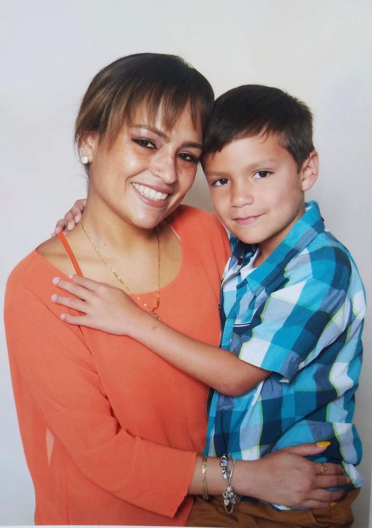 Blanca Sanchez and her son, Benjamin.