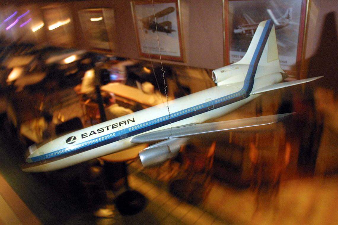  In 2001, an airline-themed restaurant in Miami called The Spirit had an Eastern reunion and featured models hanging from the ceiling and walls lined with memorabilia. 