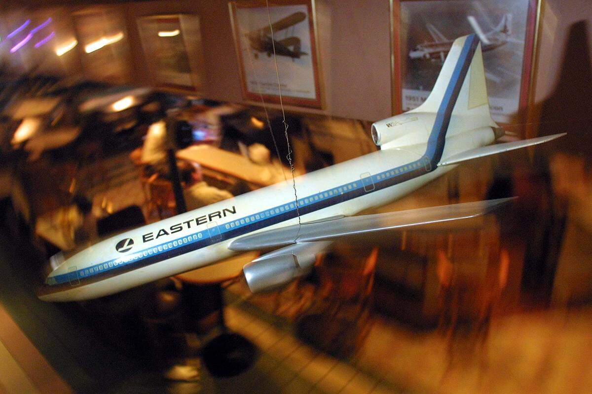 In 2001, an airline-themed restaurant in Miami called The Spirit had an Eastern reunion and featured models hanging from the ceiling and walls lined with memorabilia.