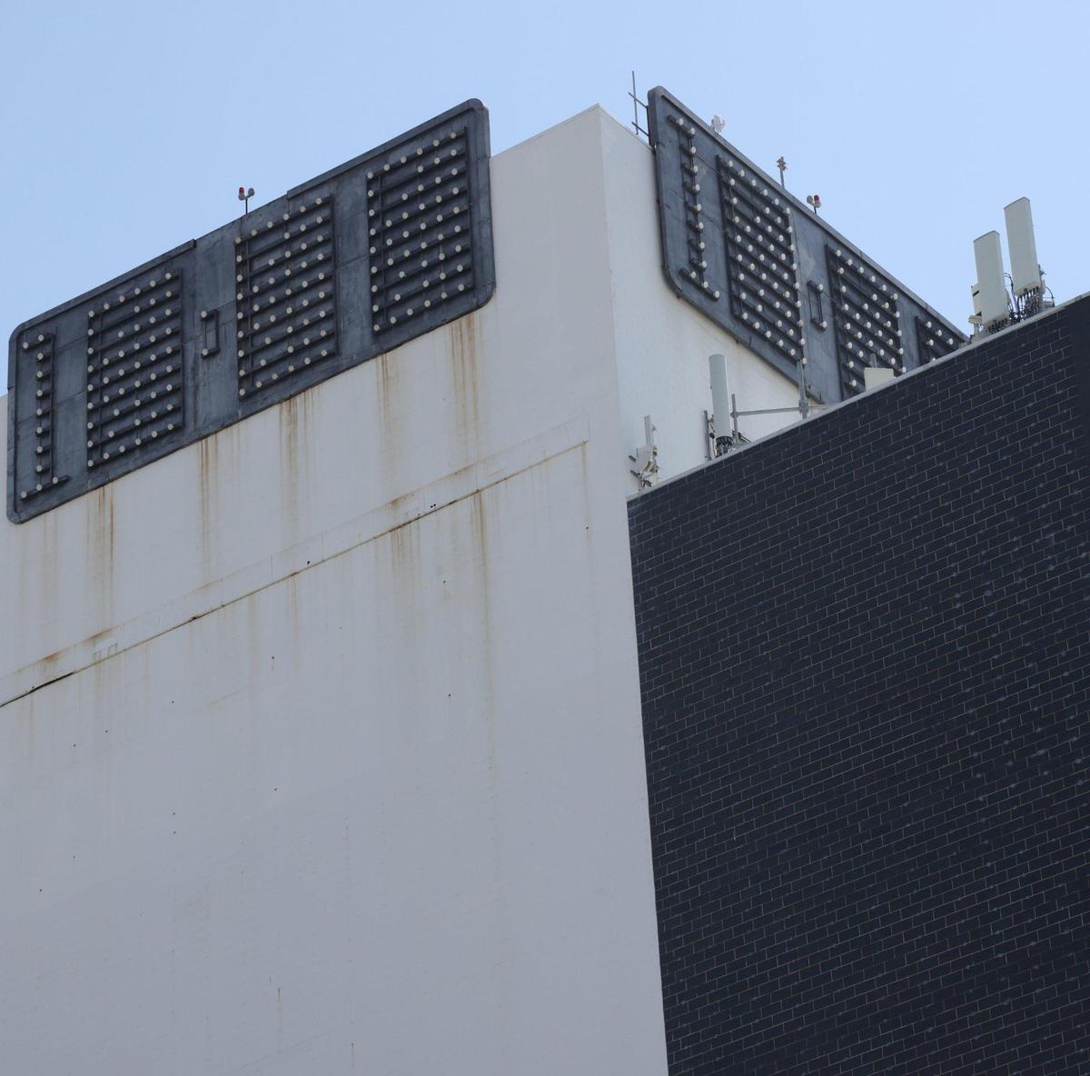 The digital clock on top of the building at 407 Lincoln Road, which is broken, can be seen on Wednesday, May 26, 2021.