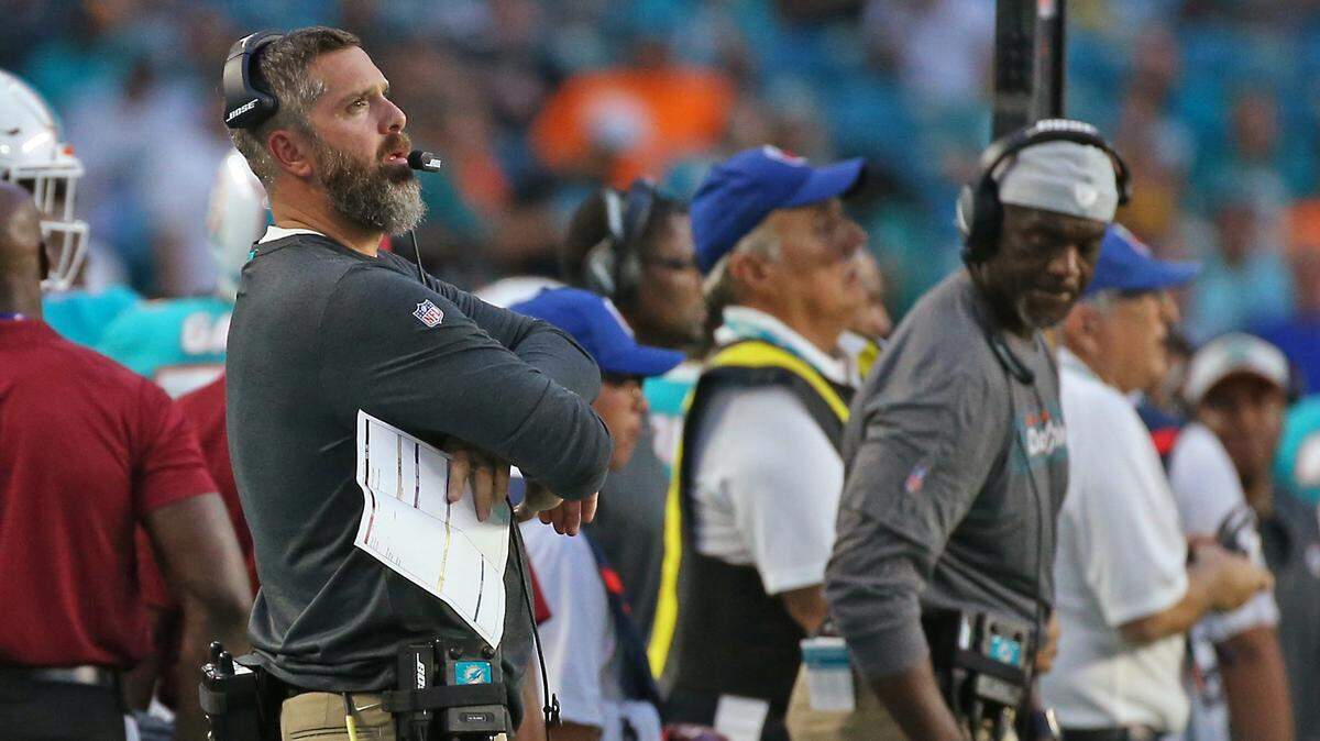 Dolphins coordinator Matt Burke pushed back against accusations that his defensive linemen crossed the line against the Titans.