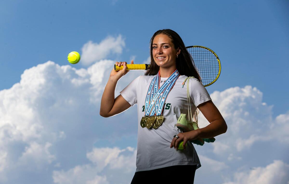 Broward Scholar Athlete of the Year Hanna Elks Smith, from Pine Crest, is photographed at Brian Piccolo Park in Cooper City, Florida on Tuesday, May 17, 2022.