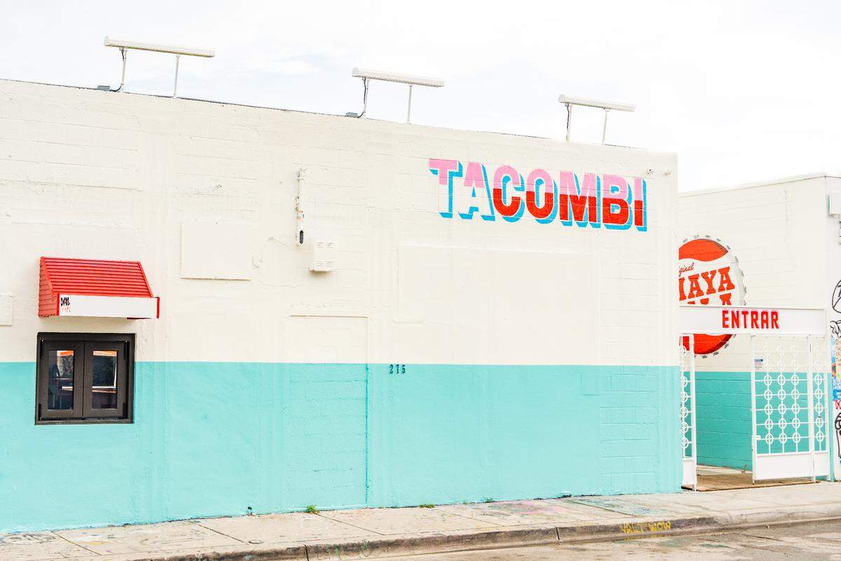 The exterior of Tacombi, the Mexican taqueria opening in Wynwood.