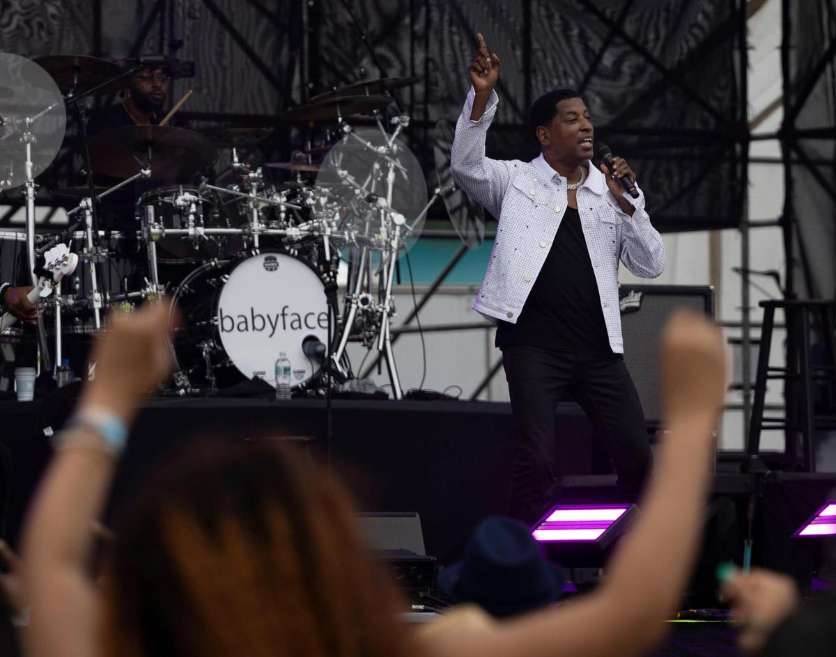 Babyface performs during Jazz in the Gardens on Sunday, March 10, 2024 at Hard Rock Stadium in Miami Gardens.