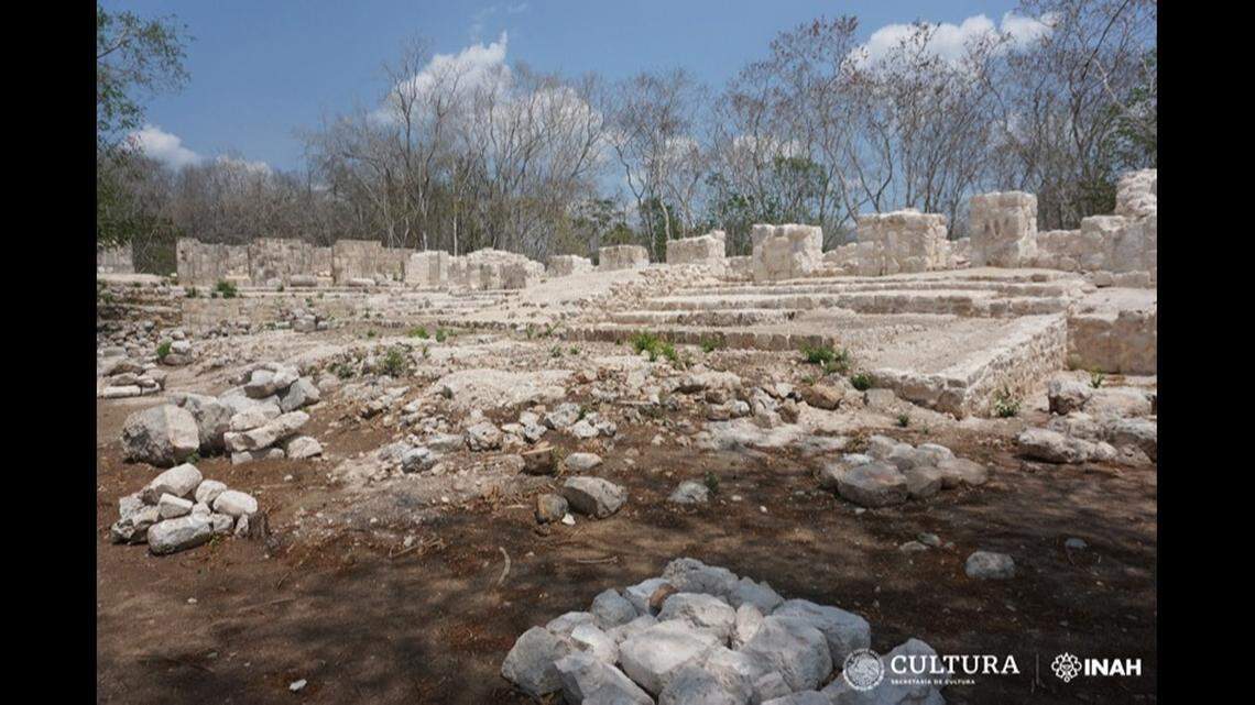 One of the buildings found in the group during the restoration.
