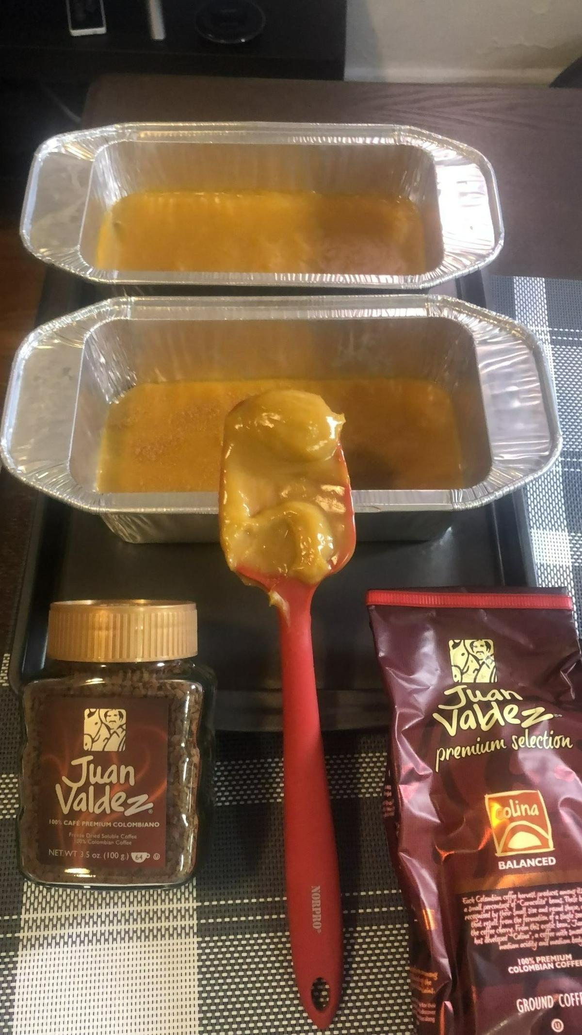 Colombian coffee and natilla dessert that Susana Orrego brought to Carol Lesser’s house for Thanksgiving.