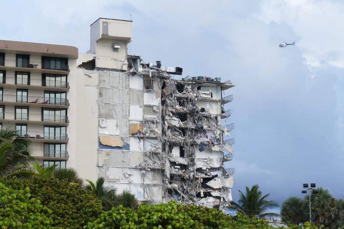 The partial collapse of the Champlain Towers South condominium in Surfside killed 98 people. The intact section of the building was later demolished with dynamite.