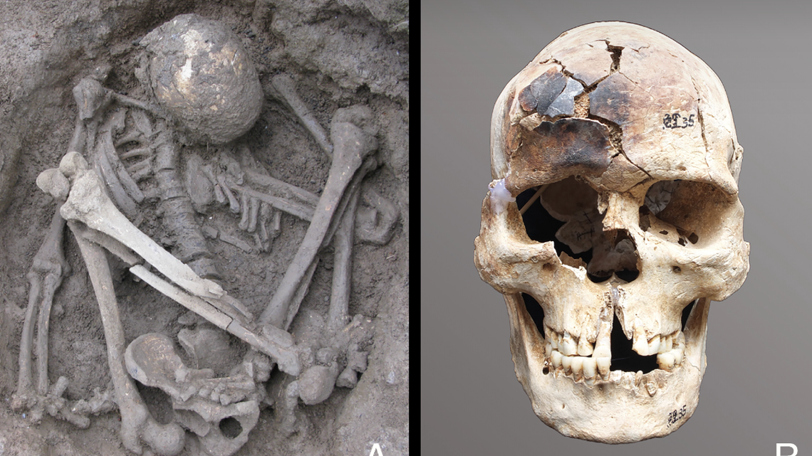 Tightly packed human remains in odd positions were likely smoked and mummified in ancient southeast Asia.