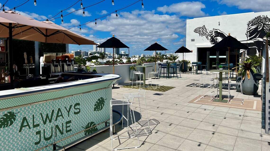Frozen espresso martinis and great views: New rooftop bar now open on Miami Beach