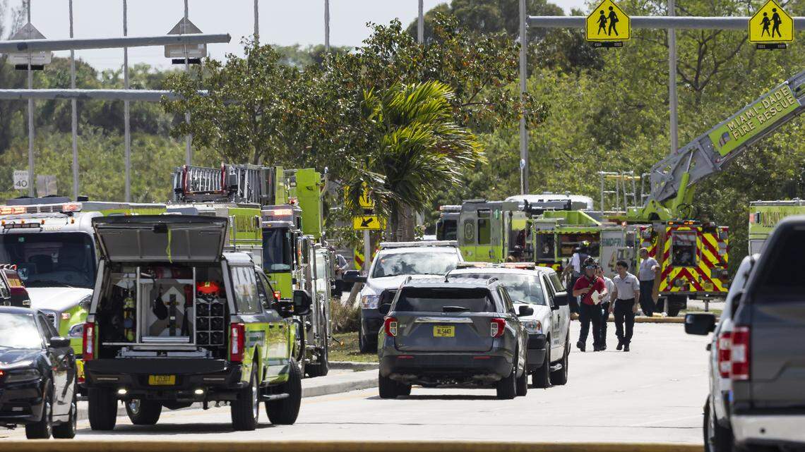 Live at the scene: See the massive warehouse fire in Miami-Dade