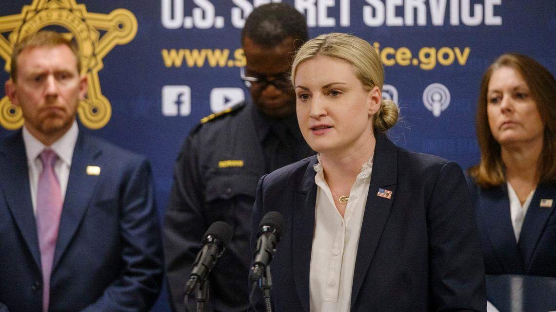 U.S. Secret Service RNC Coordinator Audrey Gibson-Cicchino speaks at a press briefing about the upcoming RNC security perimeters in Milwaukee on Friday, June 21, 2024.