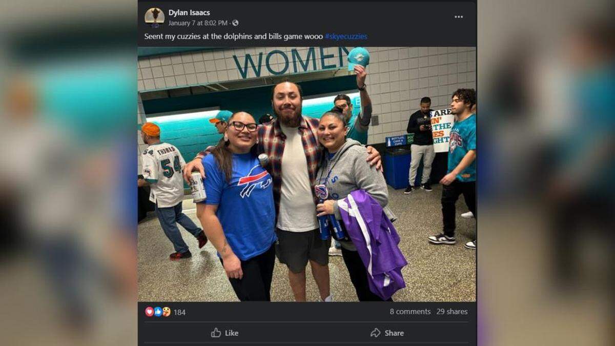 Dylan Isaacs, 30, was shot and killed near Miami Garden’s Hard Rock Stadium after the Miami Dolphins and Buffalo Bills AFC East title game on Sunday, Jan. 7, 2024. Hours earlier, he uploaded a photo of himself with others at the stadium.