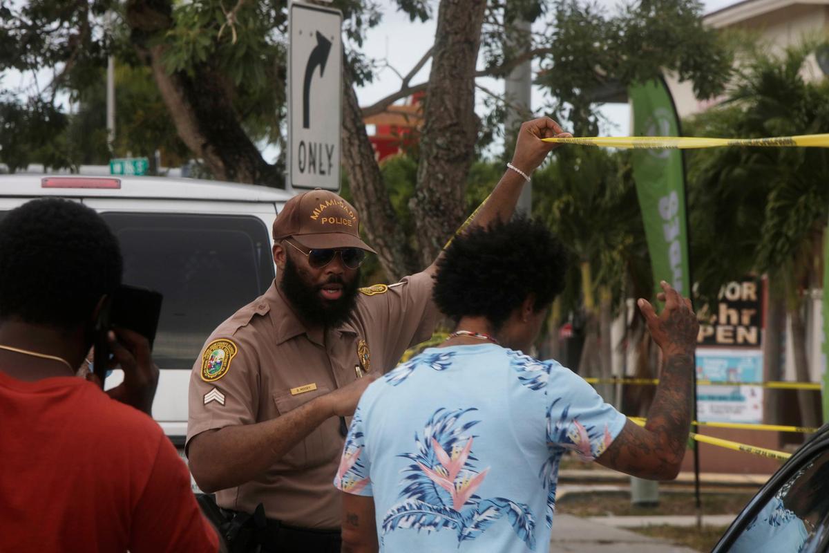 Clayton Dillard arrives to El Mula Banquet Hall on Sunday, May 30, 2021. His son Clayton Dillard III was killed in a mass shooting that left one other person dead and 21 injured.