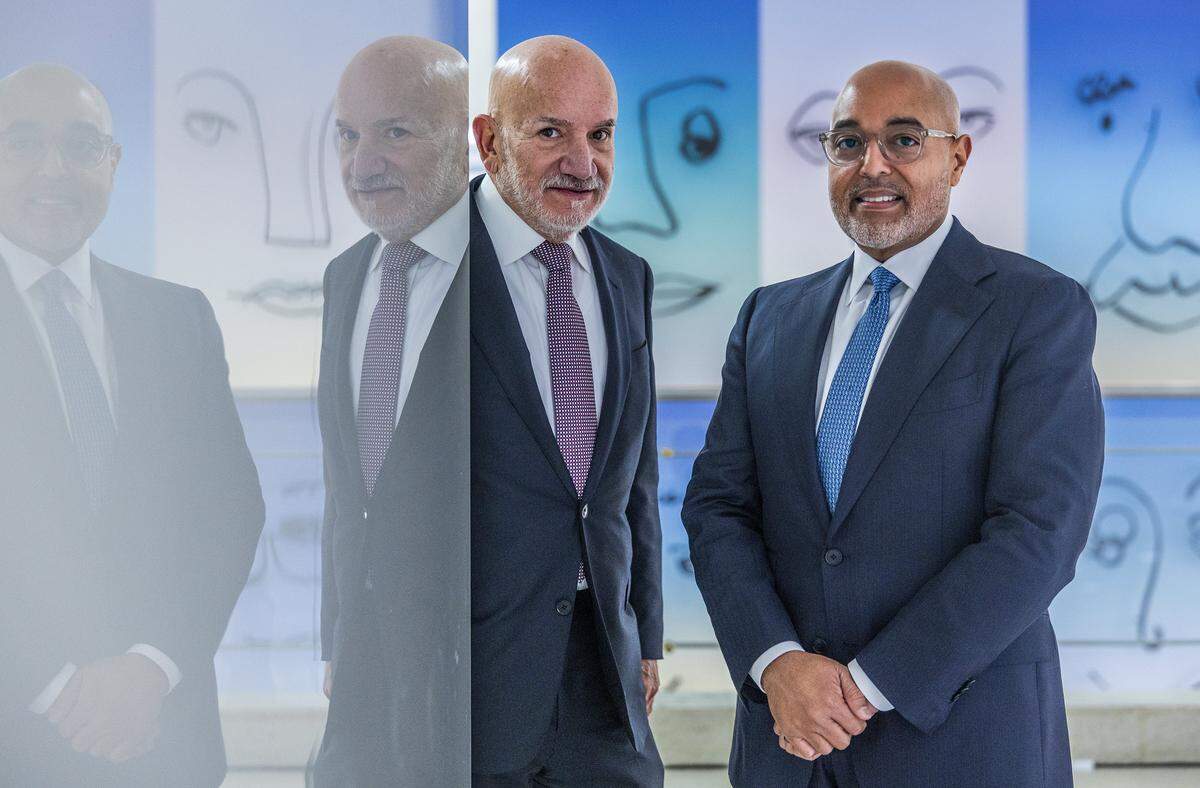 Jackson Health System’s CEO Carlos Migoya (left) and his successor David Zambrana, Jackson’s president and chief operating officer, who has worked with him for more than six years, on Thursday, Jan. 29, 2026.