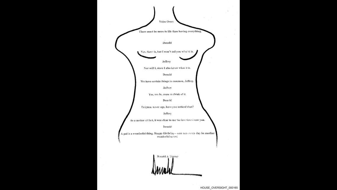 Jeffrey Epstein’s birthday book filled with sexual references