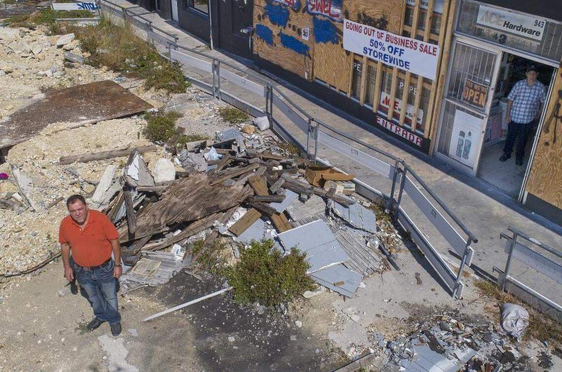 Jorge Fernandez, owner of Miami PePe's Ace Hardware, has been forced to sell his property and close his business, as many commercial spaces and buildings are up for sale while construction along West Flagler Street drags on and on, taking small businesses down with it.