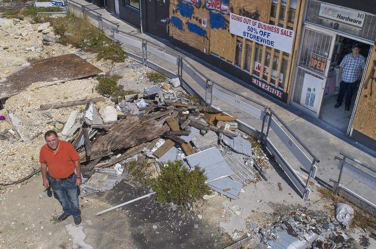 Jorge Fernandez, owner of Miami PePe's Ace Hardware, has been forced to sell his property and close his business, as many commercial spaces and buildings are up for sale while construction along West Flagler Street drags on and on, taking small businesses down with it.