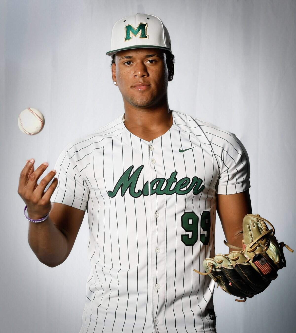 Mater Academy Charter's baseball player Yodelkis Quevedo photographed for Miami-Dade Players of the Year in Miami, Florida, on Thursday, May 28, 2026.