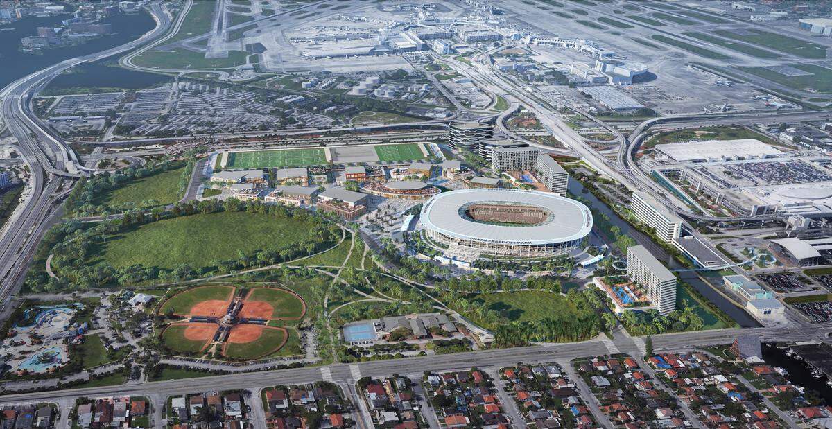 Rendering of Miami Freedom Park, the proposed future stadium of Inter Miami CF