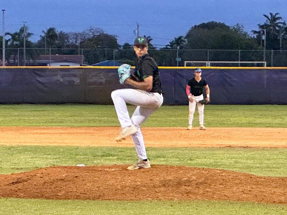Varela pitcher and University of Miami signee Edgar Colon pitches against Southwest on Tuesday in a Region 4-6A quarterfinal at Andre Dawson Field.