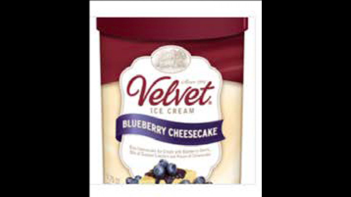 Blueberry Cheesecake flavor was among the 33 flavors of Velvet ice cream recalled.